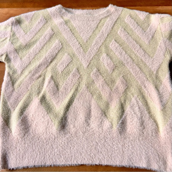 Anthropologie Fuzzy Chevron Pullover Sweater - Picture 11 of 15